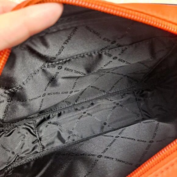 Michael Kors Polly Nylon Bag in Mandarin Crossbody Lightweight Daily Travel NWT - Picture 7 of 15